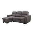 thumbnail image 3 of Dakota Reversible Storage Sectional with Pullout Bed, Gray, 3 of 9