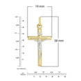 thumbnail image 6 of Two-Tone Crucifix Pendant in 14K Yellow Gold, 6 of 6