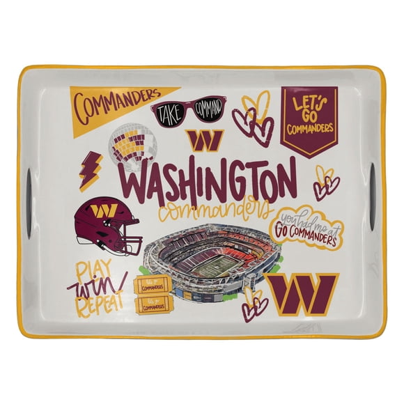Washington Commanders Ceramic Serving Tray