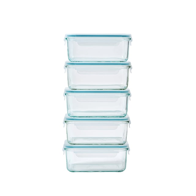 Glasslock 10-Piece Glass Meal Prep Set