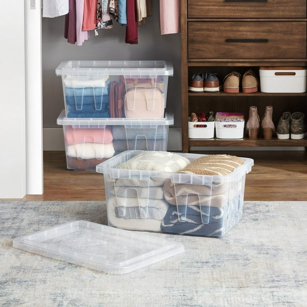 Member's Mark 60 Quart Clear Storage Tote, 17.2