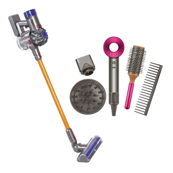 Casdon Dyson Cordless Vacuum Cleaner & Supersonic Kids Styling Set