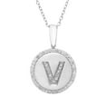 thumbnail image 1 of Diamond Initial Pendant Necklace in Sterling Silver, 1 of 5