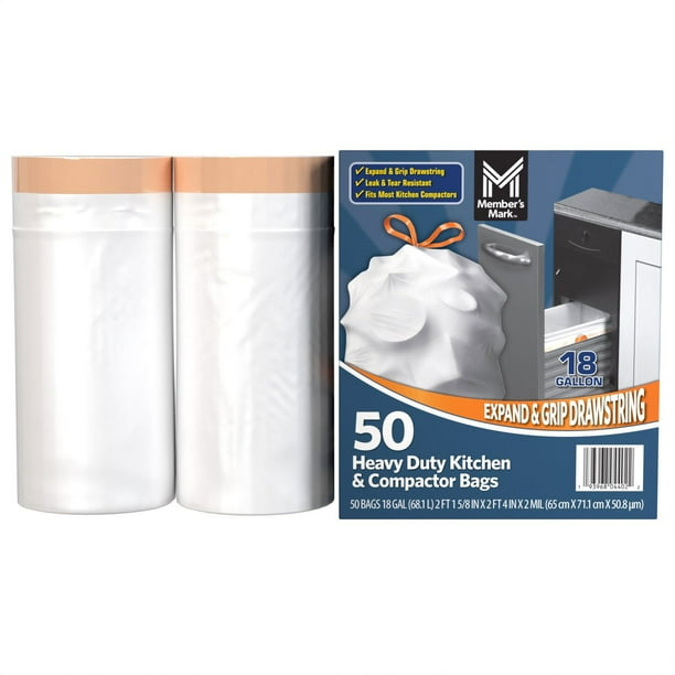 Member's Mark Heavy Duty 18-Gallon Kitchen & Compactor Trash Bags