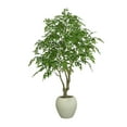 thumbnail image 1 of Faux 8' Deluxe Ficus Tree in Oversized Cream Pot, 1 of 6