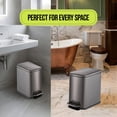 thumbnail image 4 of Simpli-Magic Bathroom Step Trash Can 2-Pack, Choose Color, 6 Liter / 1.6 Gallon Compact Bins with Hands-Free Foot Pedal and Quiet Soft-Close Lid for Bathroom, Bedroom, Office, 4 of 4