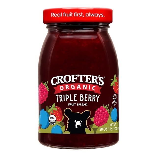 Crofters Organic Triple Berry Fruit Spread, 28 oz.