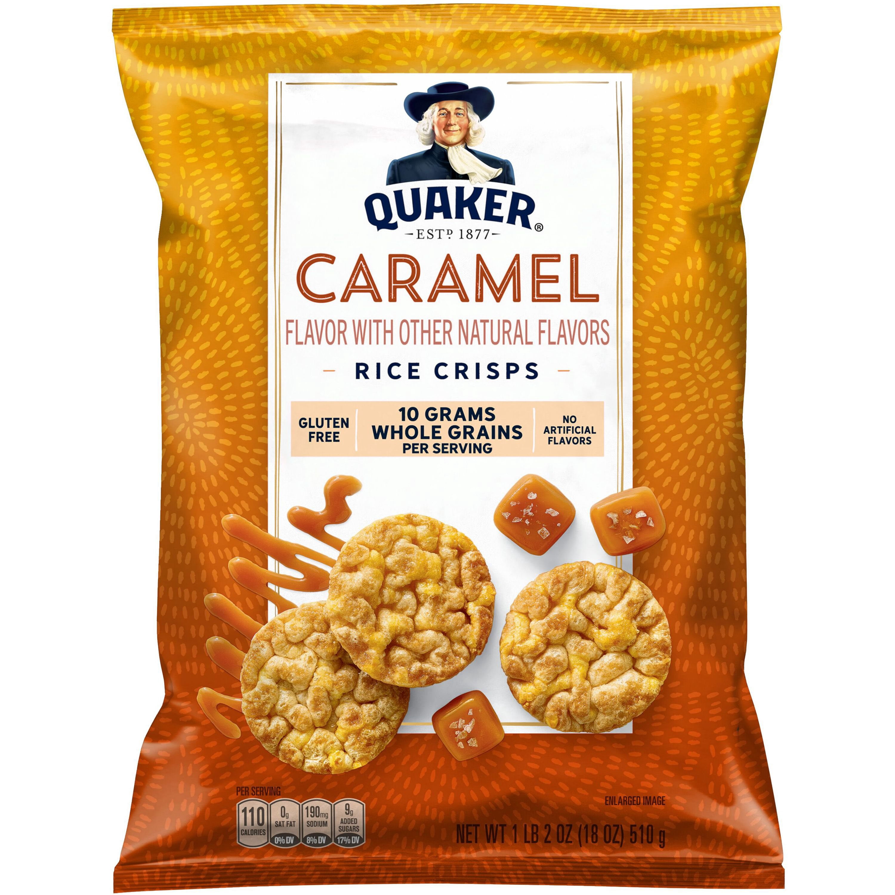 Quaker Caramel Flavored Rice Crisps, 18 oz.