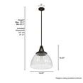 thumbnail image 4 of Hunter Cypress Grove with Clear Holophane Glass 1 Light Pendant Ceiling Light Fixture, 4 of 8