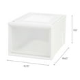thumbnail image 3 of IRIS USA, Medium Modular Stacking Drawers 20" D x 16" L x 11.5" H, Set of 3, White, 3 of 11