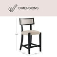 thumbnail image 5 of Anderson 7-Piece Counter Height Dining Set, Black with Cream Chairs, 5 of 16