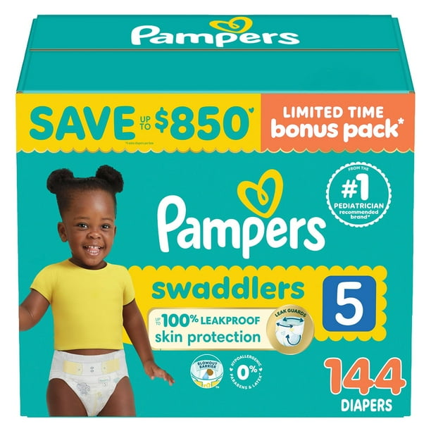 Pampers Swaddlers Diapers, Sizes Newborn-8