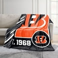thumbnail image 2 of Logo Brands Cincinnati Bengals 60"x70" Super Plush Blanket, 2 of 6