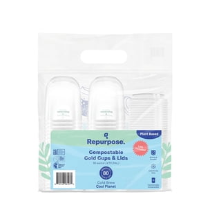 Repurpose Compostable Cold Cups & Lids Set, 16 oz., 80 ct.