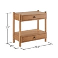 thumbnail image 9 of Bower Home Natural Wood 2-Drawer Nightstand, 9 of 10