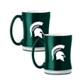 thumbnail image 1 of Logo Brands Michigan State Spartans 14oz Relief Mug Set, 1 of 5