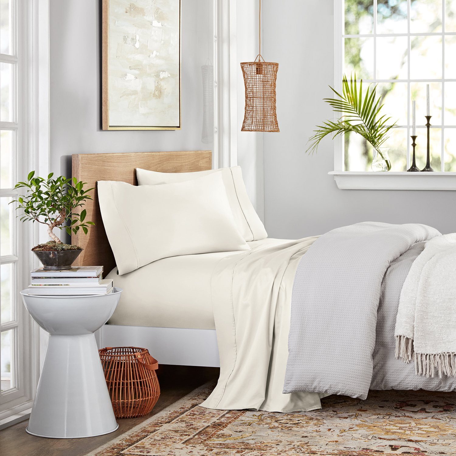 Member's Mark 300-Thread-Count 100% Organic Cotton Solid Sheet Set, Assorted Sizes - Samsclub.com