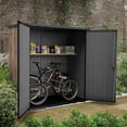 thumbnail image 12 of Keter Signature Collection Vertical XL Resin Outdoor Storage Shed, Pine, 12 of 15