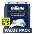 thumbnail image 1 of Gillette Sensitive Shave Gel with Aloe & Shea Butter, 7 oz., 3 pk., 1 of 9