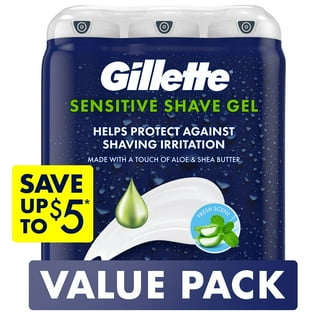 Gillette Sensitive Shave Gel with Aloe & Shea Butter, 7 oz., 3 pk.