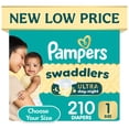 thumbnail image 1 of Pampers Swaddlers Ultra Diapers, Sizes Newborn-8, 1 of 13
