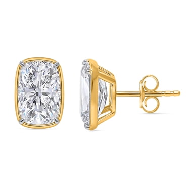 Lab Created Diamond Cushion Cut Diamond Stud Earrings