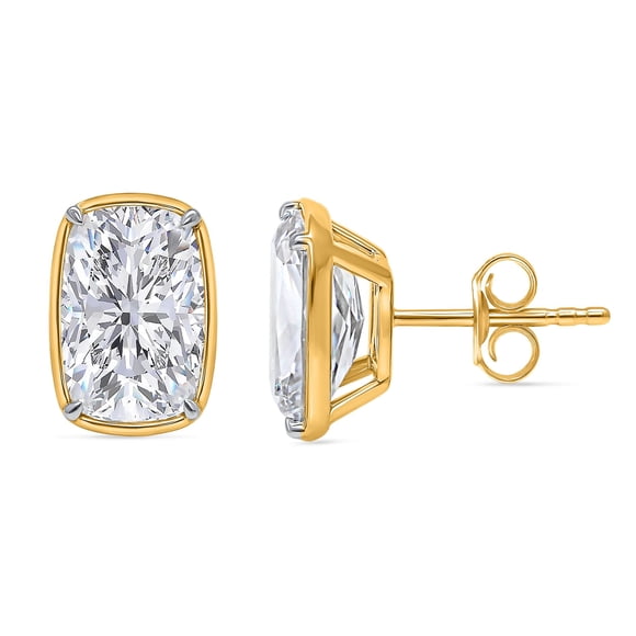 Lab Created Diamond Cushion Cut Diamond Stud Earrings