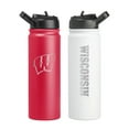 thumbnail image 1 of Logo Brands Wisconsin Badgers 24oz SS Water Bottle 2pk, 1 of 5