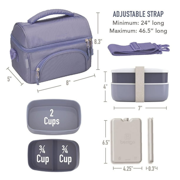 Bentgo 4-Piece Deluxe Set With Insulated Lunch Bag, Ice Packs
