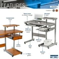 thumbnail image 7 of Techni Mobili Complete Computer Workstation Desk, Gray, 7 of 9