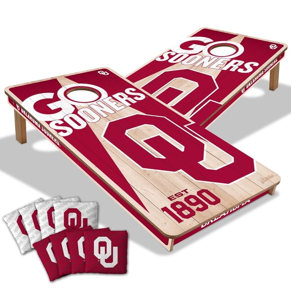 YouTheFan Oklahoma Sooners 2'x4' Cornhole Board Set