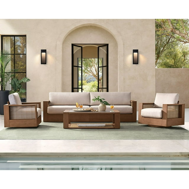 Member's Mark Sandalwood Deep Seating Set with Sunbrella Fabric, 4pc