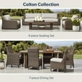 thumbnail image 7 of Member's Mark Colton Dining Set with Slat Top Table and Sunbrella Fabric, 7pc, 7 of 9