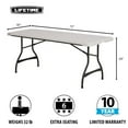 thumbnail image 2 of Lifetime 6' Commercial Grade Stacking Folding Table, Assorted Colors, 2 of 12