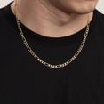 thumbnail image 4 of Solid Figaro Chain Necklace in 14K Gold, 4 of 7