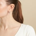 thumbnail image 7 of Huggie Hoop & Paperclip Earring Set in Sterling Silver, 7 of 8