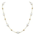 thumbnail image 1 of Freshwater Rice 8-9mm Pearl Station Necklace in 14K Gold, 1 of 6