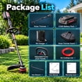 thumbnail image 8 of Mova 60V 16" InstaLoadTM Brushless String Trimmer - Kit(1*2.5A Battery & 1*430W Charger Included), 8 of 8