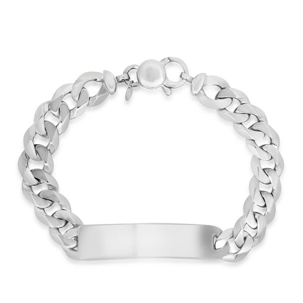 MADE IN ITALY SILVER925 ID BRACELET/シルバー Amazon.com: Solid 925 Sterling Silver ID Bracelet 8.5