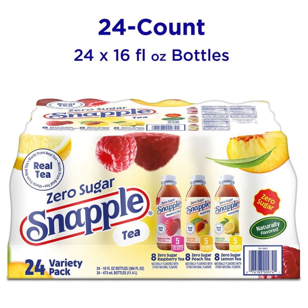 Snapple Zero Sugar Tea Variety Pack 16 fl. oz., 24 pk. - Samsclub.com