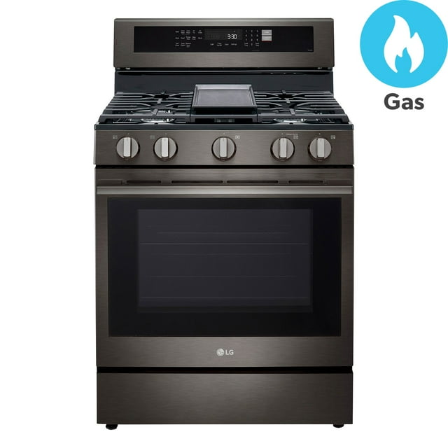 LG 6.3 cu. ft. Gas Single Oven Free-Standing Range with New Handle and PrintProof® Stainless Steel