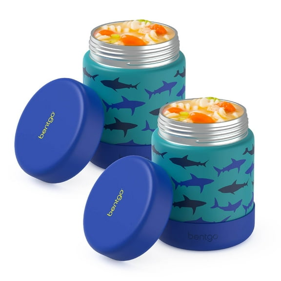 Bentgo Kids 2-Pack Stainless Steel Food Jar, Assorted Designs