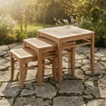 thumbnail image 4 of Cambridge Casual Madison Teak Patio Table Set, 3pc, 4 of 6