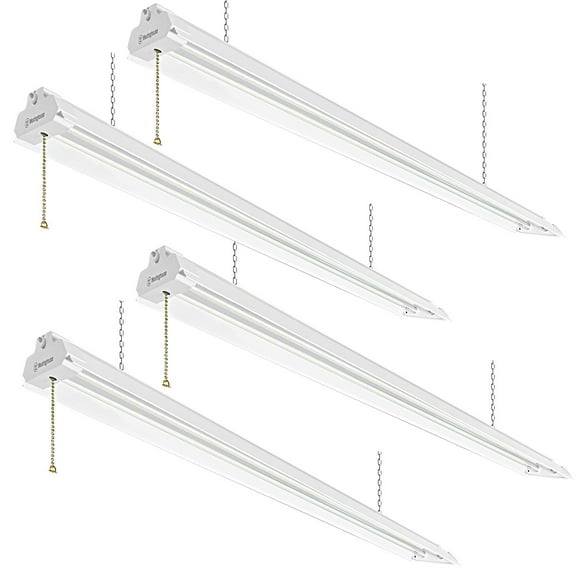 Westinghouse 4' 5000 Lumen LED Shop Light, White Finish, 4 pk.