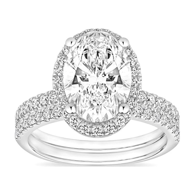 Lab Created Diamond 3.60 CT.T.W. Oval Cut Bridal Set