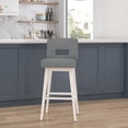 thumbnail image 7 of HH2 Home Upholstered Key Back Wood Adjustable Height Swivel Bar Stool, 7 of 19