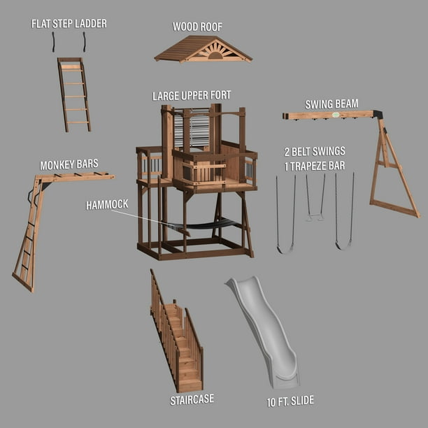 Backyard Discovery Oceanview II Cedar Wood Swing Set - Samsclub.com
