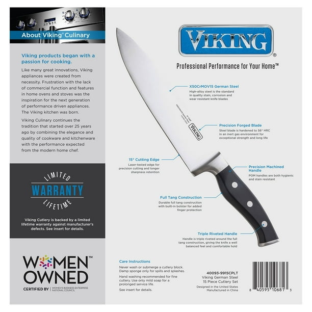 Viking 15-Piece Knife Set With Wood Block - Samsclub.com