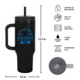 thumbnail image 2 of Logo Brands Carolina Panthers Stainless Steel Leakproof Tumbler, 2 of 5