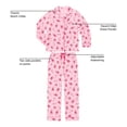 thumbnail image 11 of DreamMark Women's 2-Piece Holiday Notch Collar Pajama Set, 11 of 12